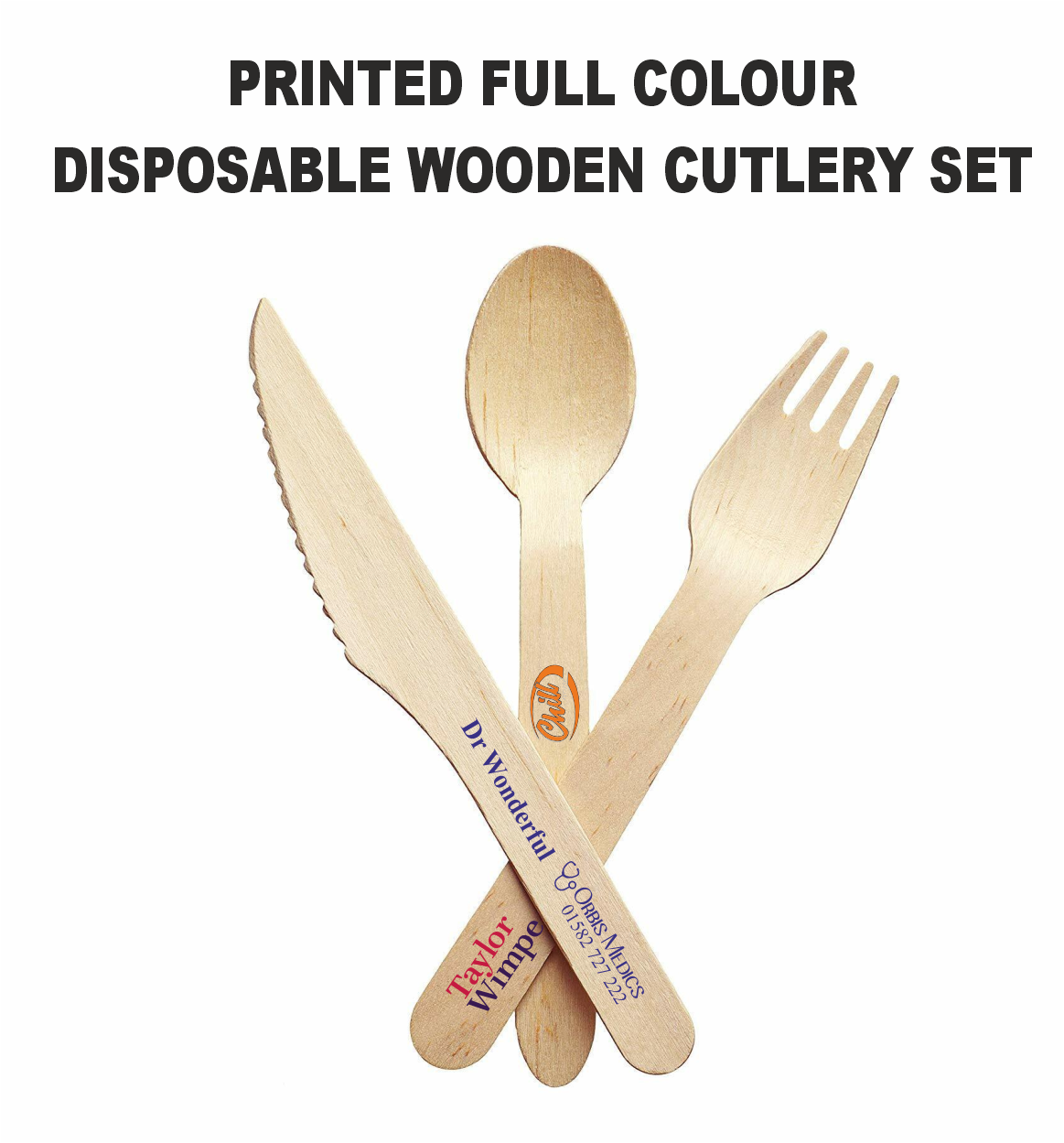 Promotional wooden cutlery