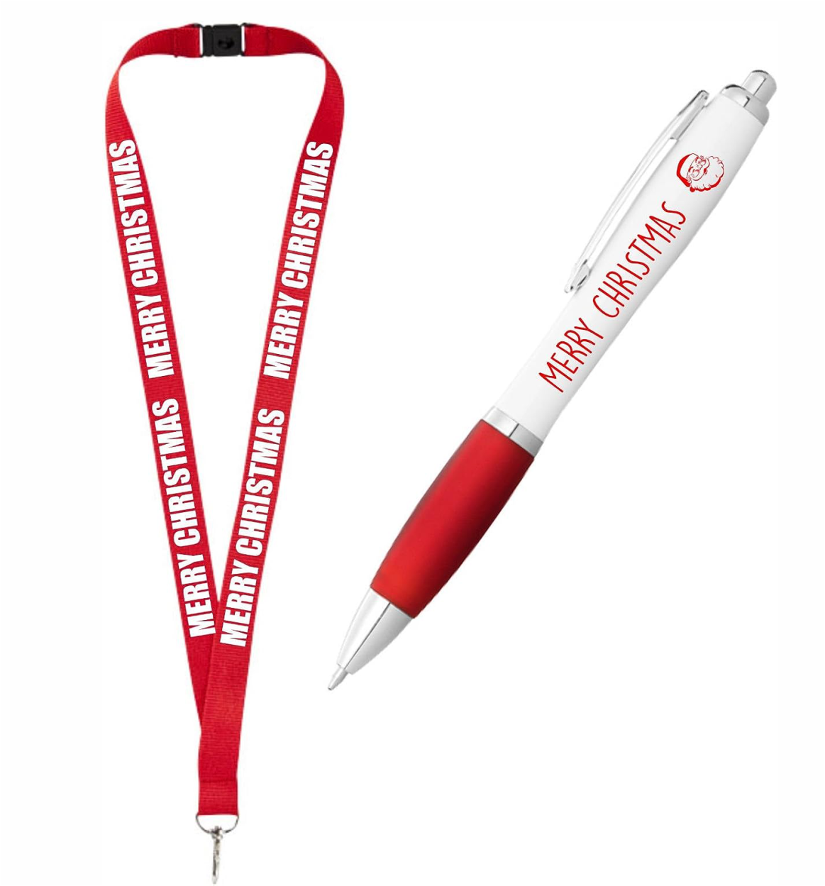 1 x Merry Christmas pen and lanyard