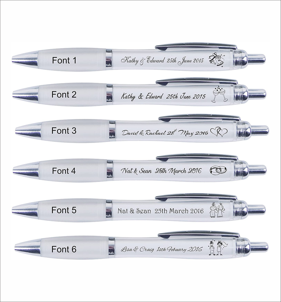 Personalised Wedding Pens