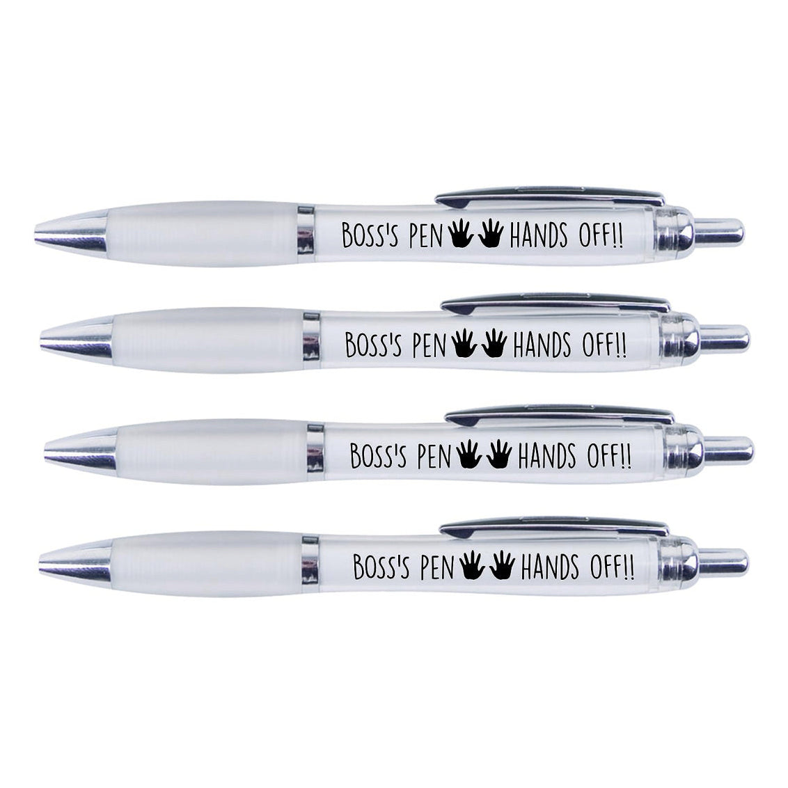 4 x Boss's Pens "HANDS OFF"