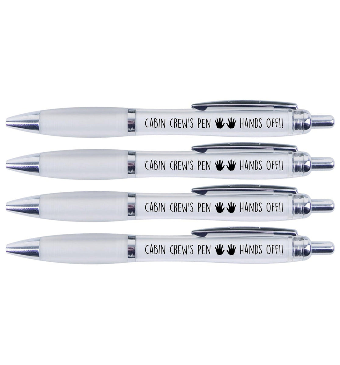 4 x Cabin crew's pen "HAND'S OFF"