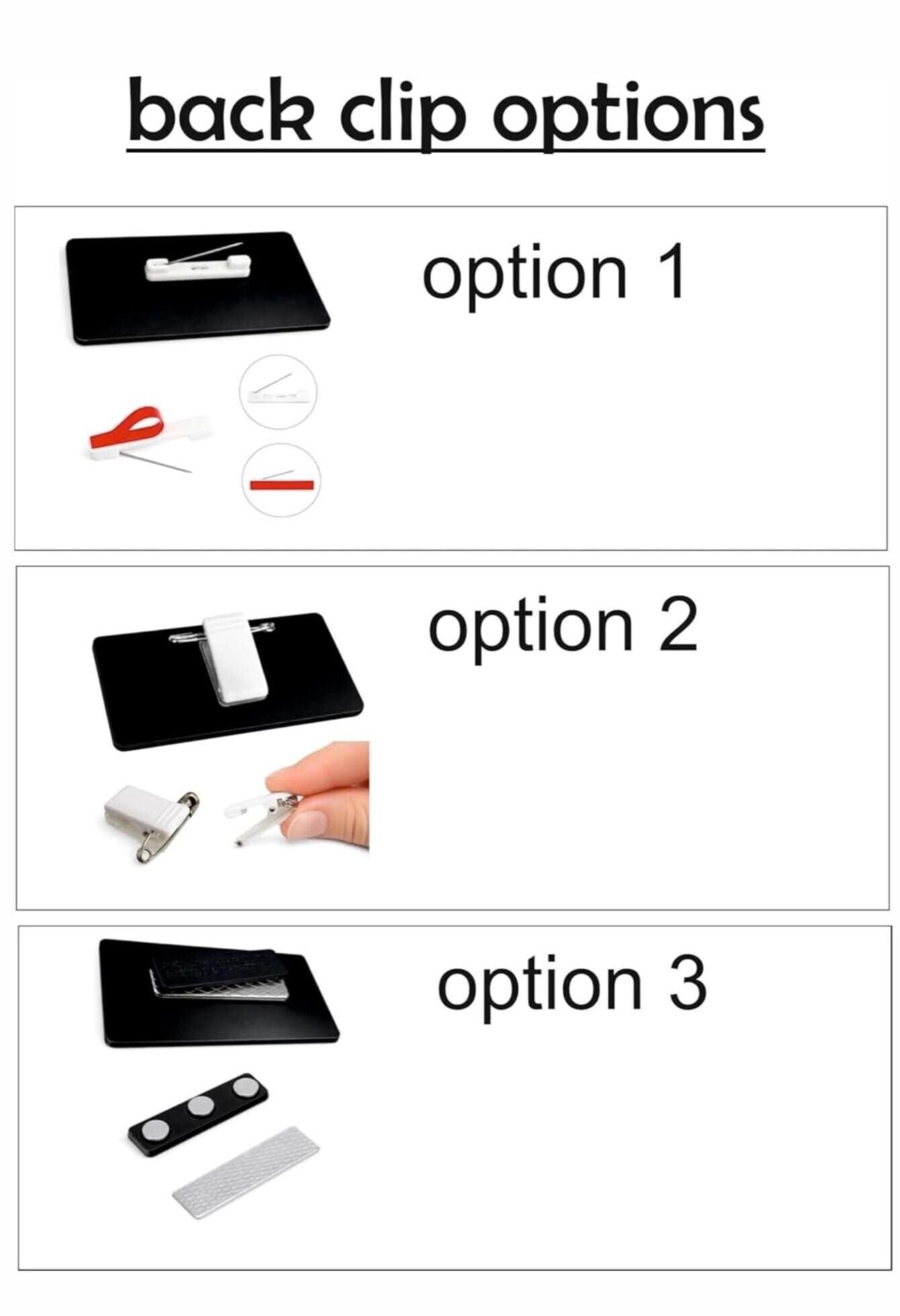 Personalised ID Name Badge with Photo, 76x38x3mm