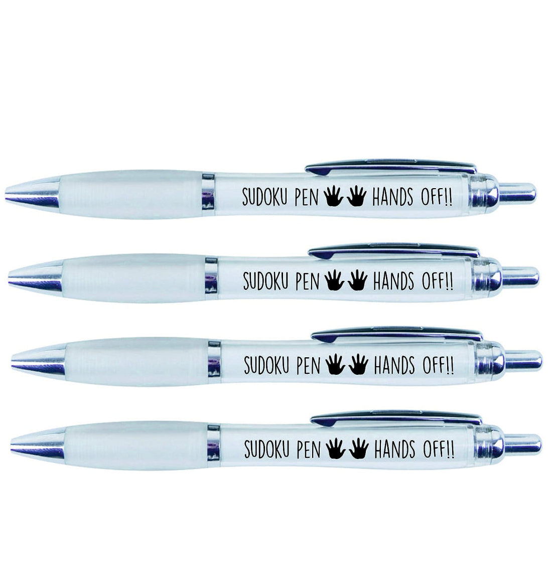 4 x Sudoku pen "HANDS OFF"