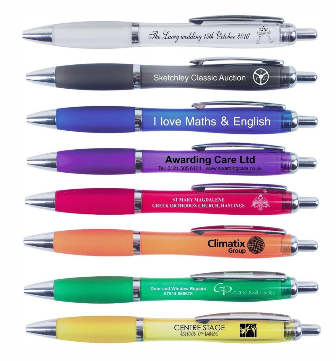 Personalised printed pens