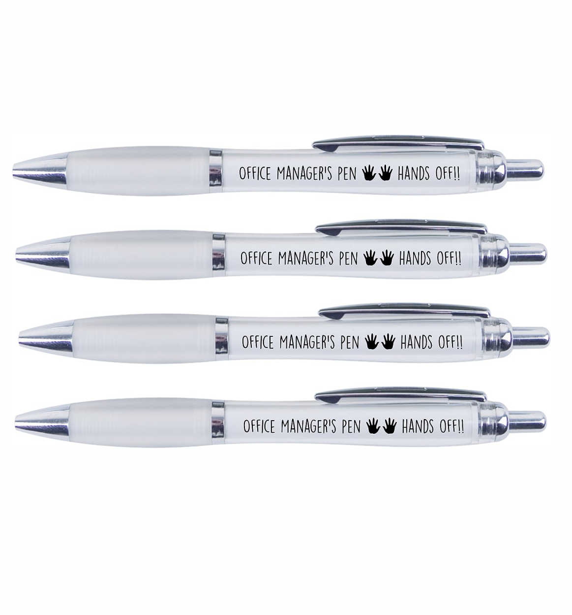 4 x Office manager's Pens "HANDS OFF"
