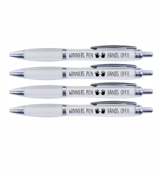 4 x Winner's pen "HAND'S OFF"