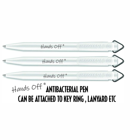 Hands Off white Antibacterial Pen's x 5