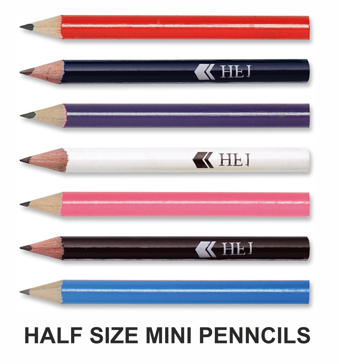 100 x Personalised Half Size Mini Pencils