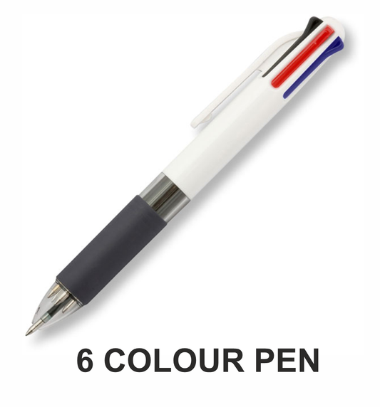 4 x Multicoloured Retractable Pen,