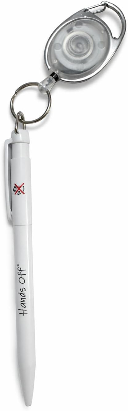 Hands Off Antibacterial Pen, Comes with Retractable Keyring for Nurse's, Teacher's, Back to School etc.