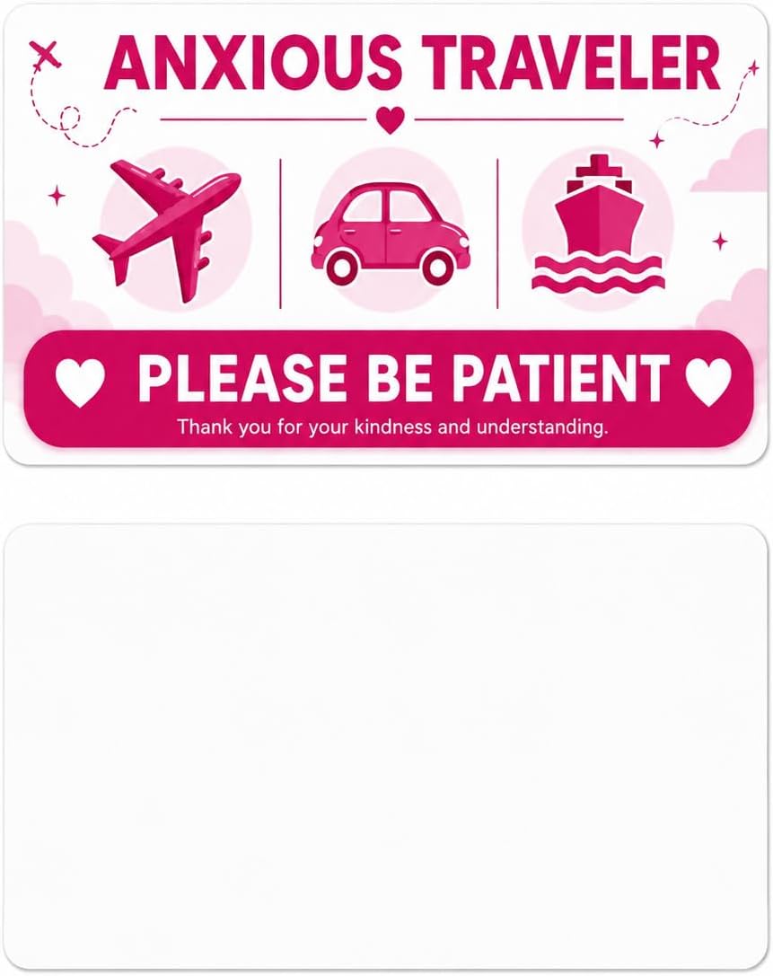 Anxious Traveler Please Be Patient Travel ID Card with Holder