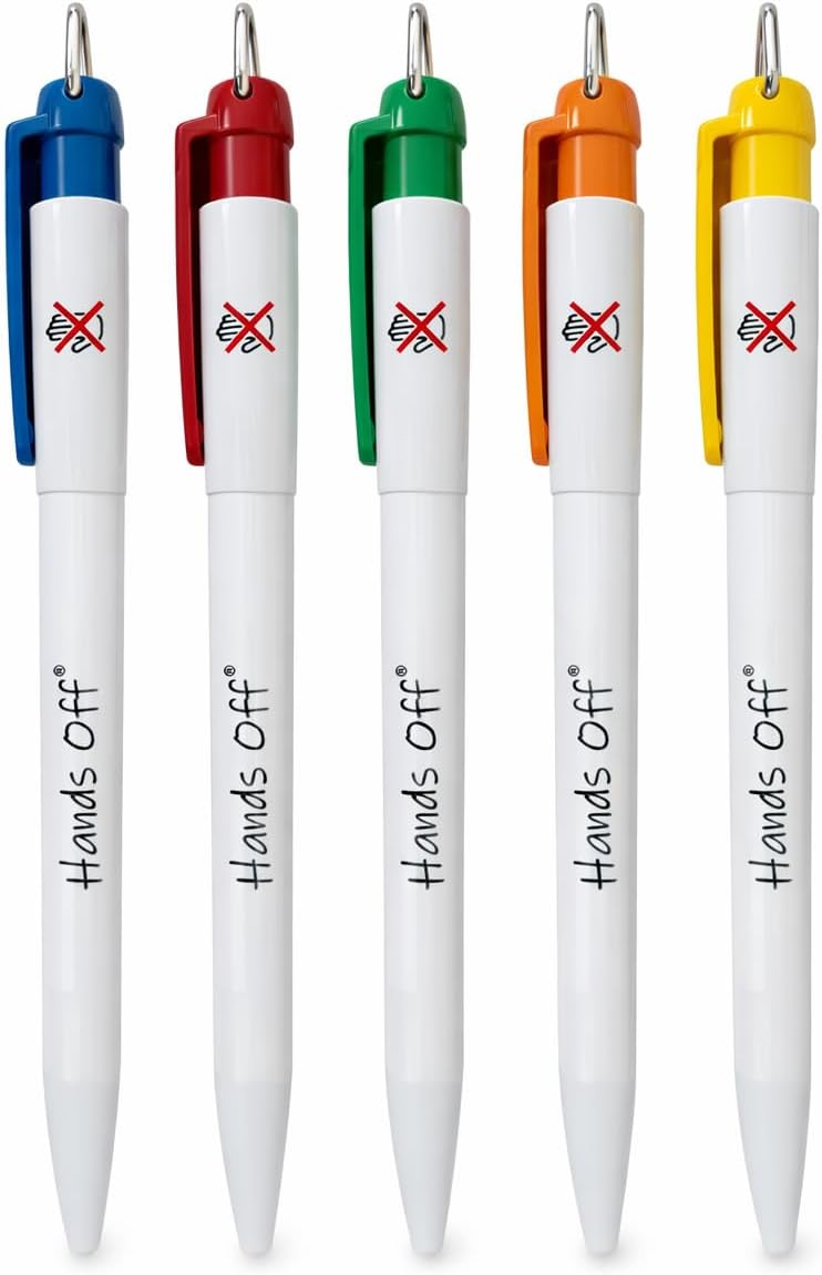 Hands Off multicolour Antibacterial Pen's x 5