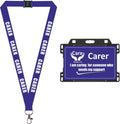 Carer Lanyard Comes with ID Card Holder x 1 for Holding a Name Badge, ID Card or Keys.