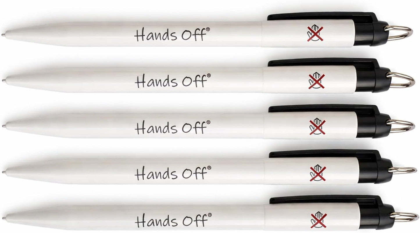 Hands Off black Antibacterial Pen's x 5