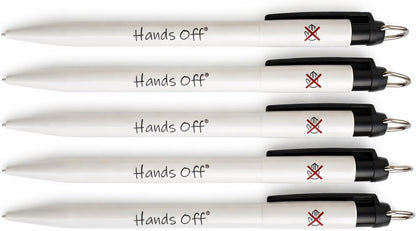 Hands Off black Antibacterial Pen's x 5