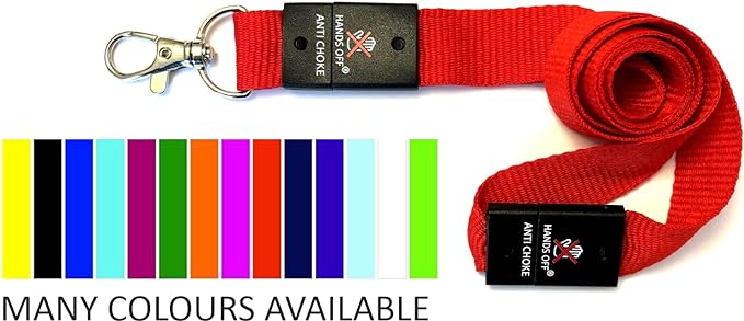 Hands Off Personalised Printed Lanyards Custom printed with Any Text