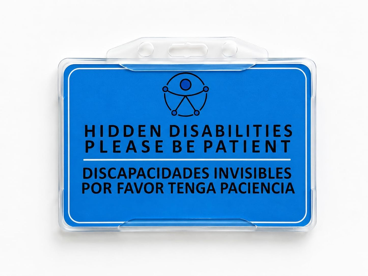 Hidden Disabilities Awareness Lanyard Set – Multilingual Travel Support Aena Invisible Disability Badge.