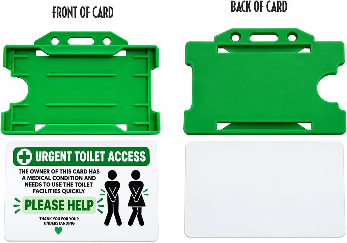 Urgent Toilet Access Card | Wallet Size Medical Card for Urgent Toilet Access | Hidden Disability Support for Bladder & Bowel Conditions