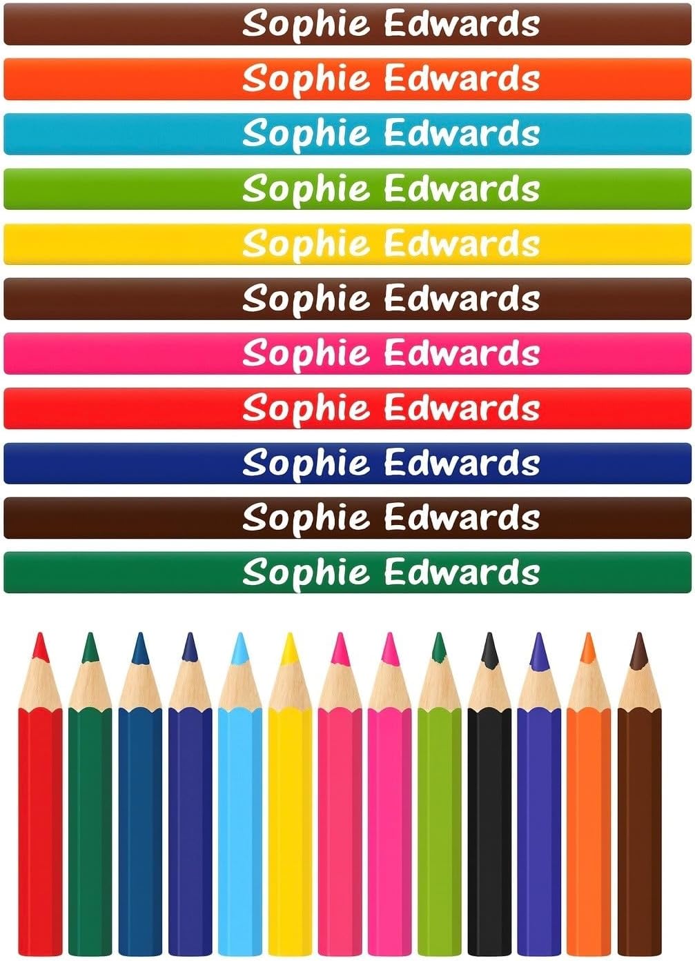 Personalised Colouring Pencils x 12