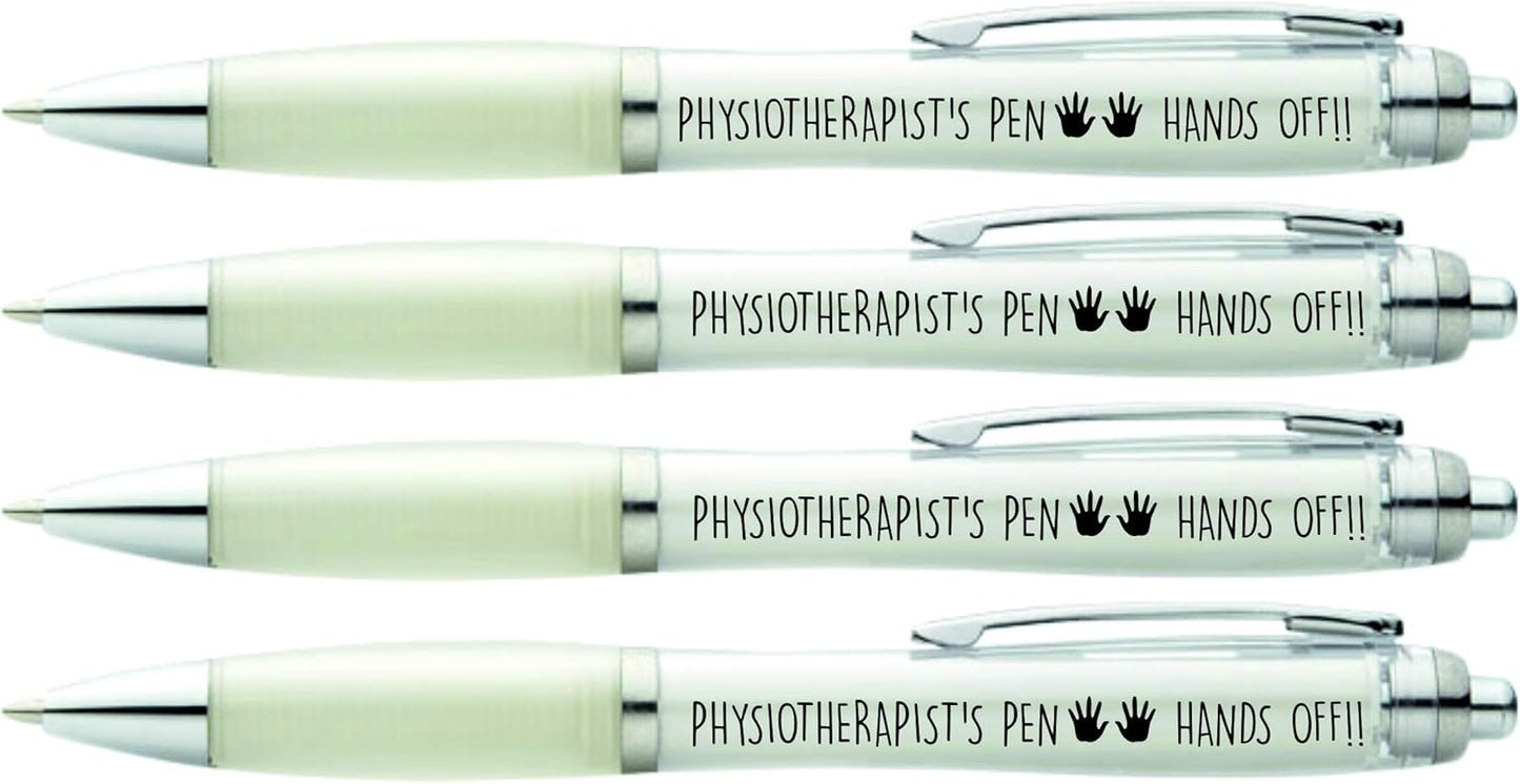 Hands Off PHYSIOTHERAPIST’S PEN 4 x PRINTED PENS FOR PHYSIOTHERAPIST’S