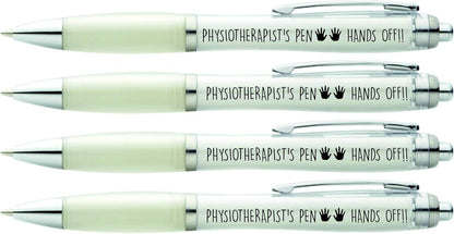 Hands Off PHYSIOTHERAPIST’S PEN 4 x PRINTED PENS FOR PHYSIOTHERAPIST’S