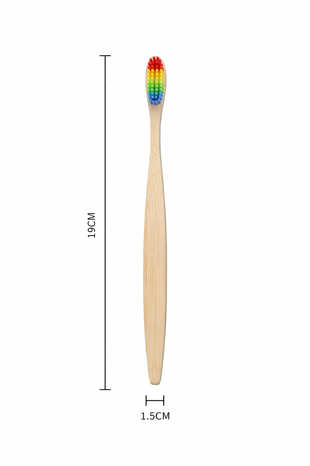 2 x Personalised rainbow Bamboo Toothbrush (Any Name Printed)