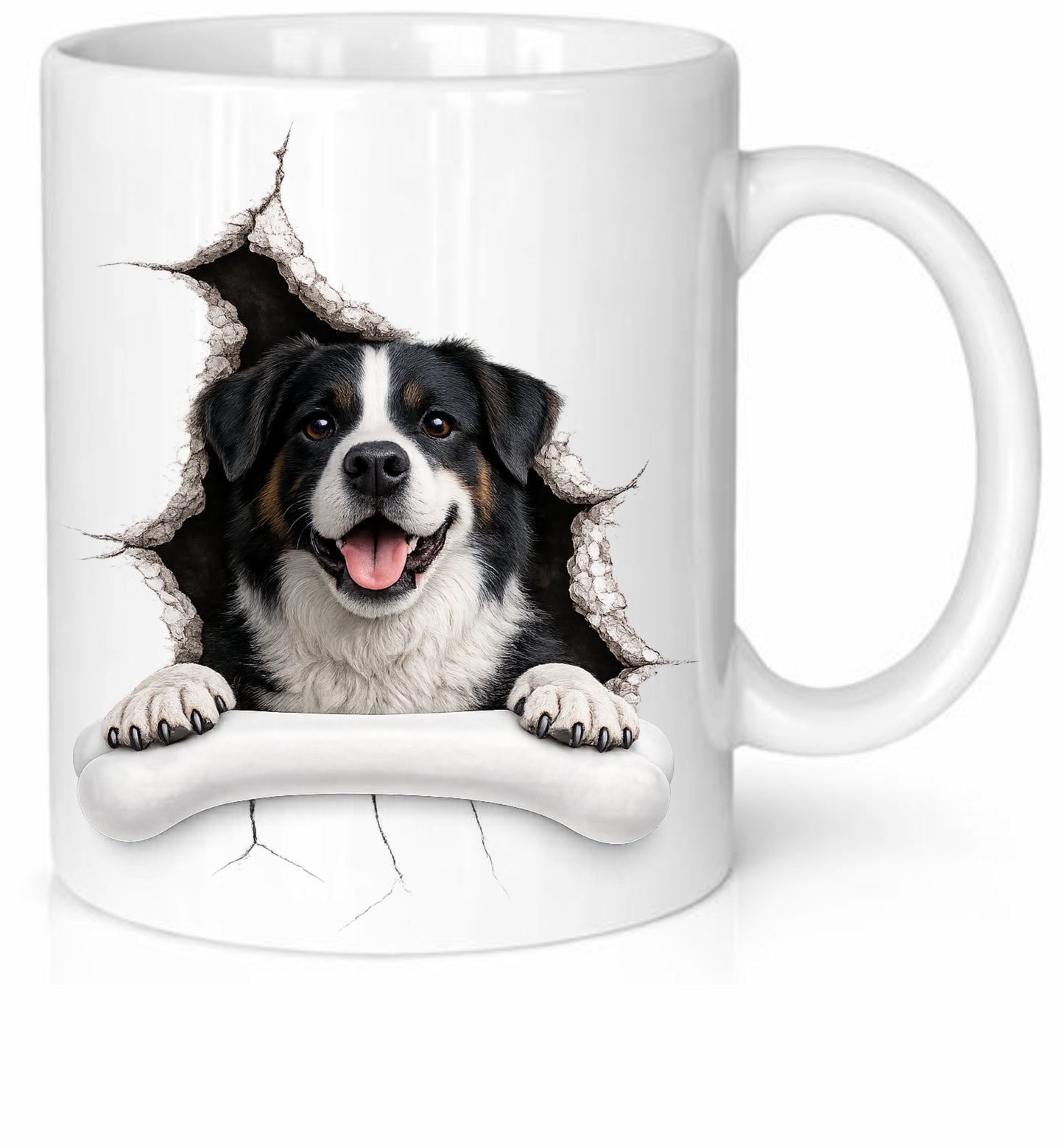 Personalised Dog Breed Mug – Custom Name on Bone