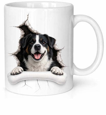 Personalised Dog Breed Mug – Custom Name on Bone