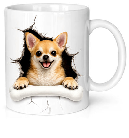 Personalised Dog Breed Mug – Custom Name on Bone