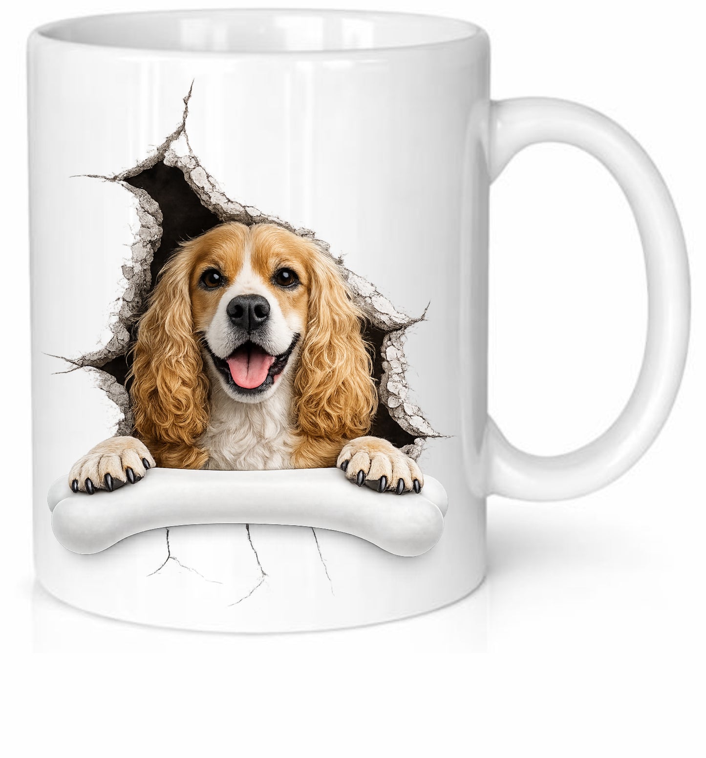 Personalised Dog Breed Mug – Custom Name on Bone