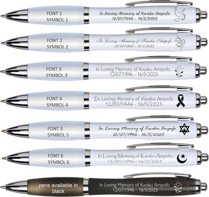 Persoanlised Bereavement (Funeral) Pens