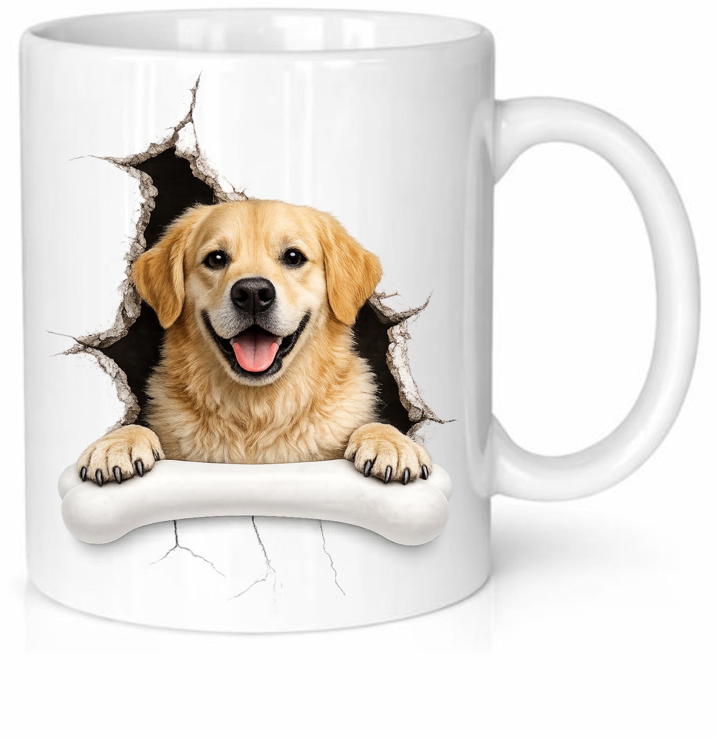Personalised Dog Breed Mug – Custom Name on Bone