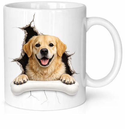 Personalised Dog Breed Mug – Custom Name on Bone