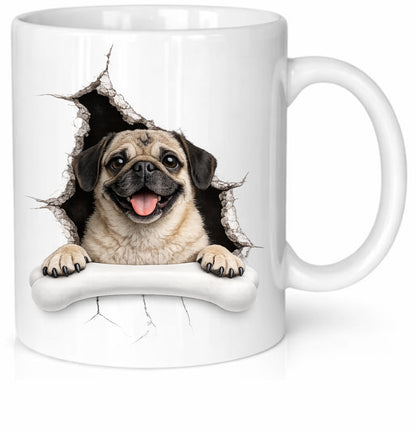 Personalised Dog Breed Mug – Custom Name on Bone