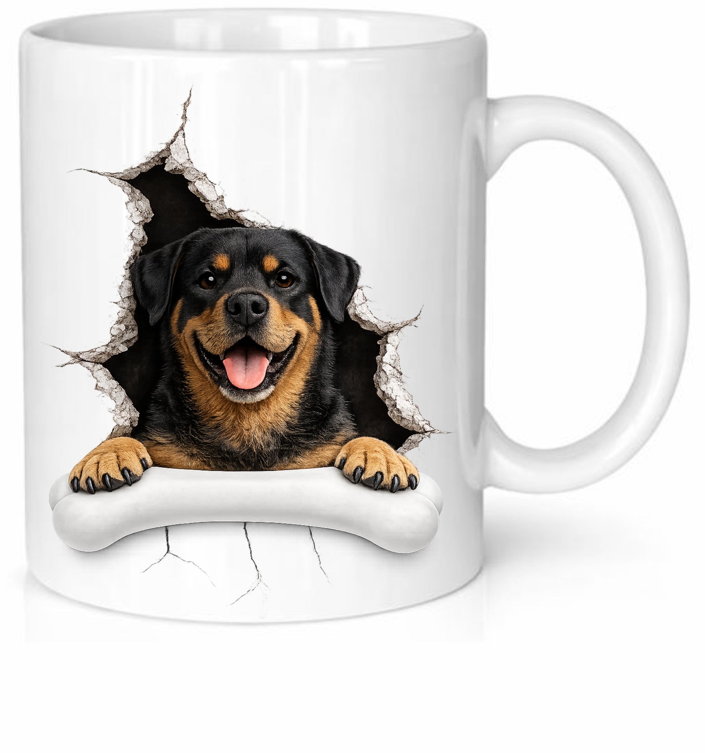 Personalised Dog Breed Mug – Custom Name on Bone