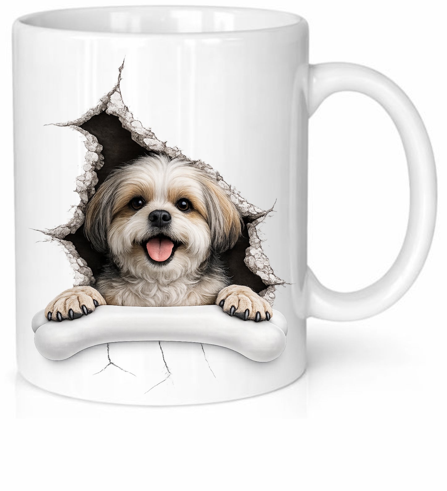 Personalised Dog Breed Mug – Custom Name on Bone