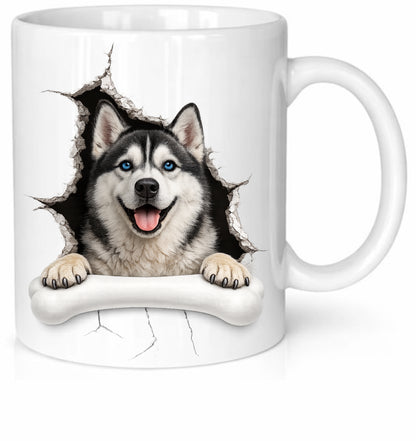 Personalised Dog Breed Mug – Custom Name on Bone