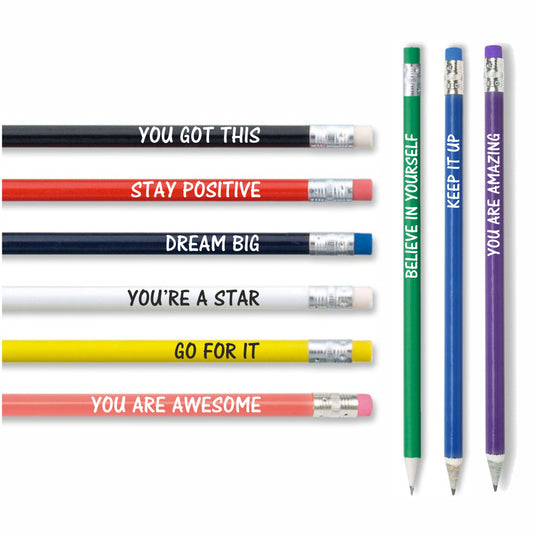 Recycled newspaper Motivational Pencils Set – Inspirational Quotes for School, Office & Gifts