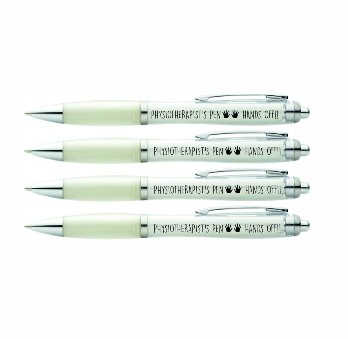 Hands Off PHYSIOTHERAPIST’S PEN 4 x PRINTED PENS FOR PHYSIOTHERAPIST’S
