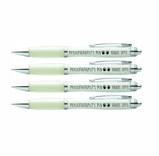 Hands Off PHYSIOTHERAPIST’S PEN 4 x PRINTED PENS FOR PHYSIOTHERAPIST’S