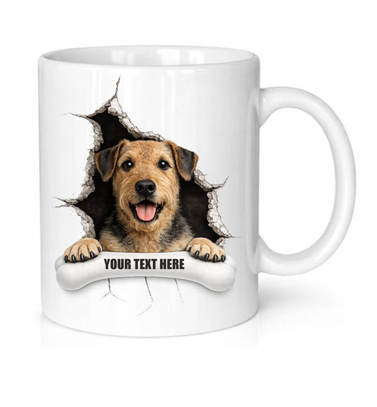 Personalised Dog Breed Mug – Custom Name on Bone