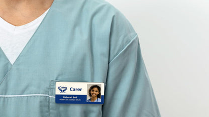 Personalised ID Name Badge with Photo, 76x38x3mm