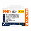 FND Functional Neurological Disorder Medical Alert Card with Clear Holder