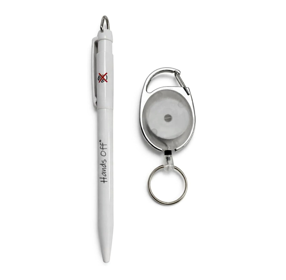Hands Off Antibacterial Pen, Comes with Retractable Keyring for Nurse's, Teacher's, Back to School etc.