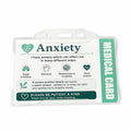 Anxiety Awareness Medical Card with Clear Card Holder
