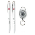 printedproducts Antibacterial Pen x 2 Comes with 1 x Retractable Keyring for Nurse's,