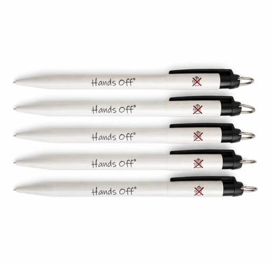 Hands Off black Antibacterial Pen's x 5