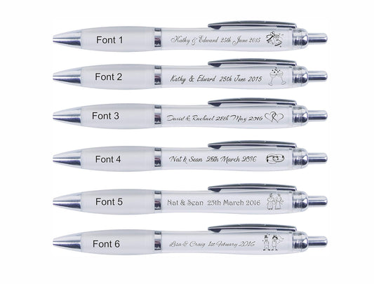 Personalised Printed Wedding Pens