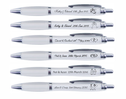 Personalised Printed Wedding Pens