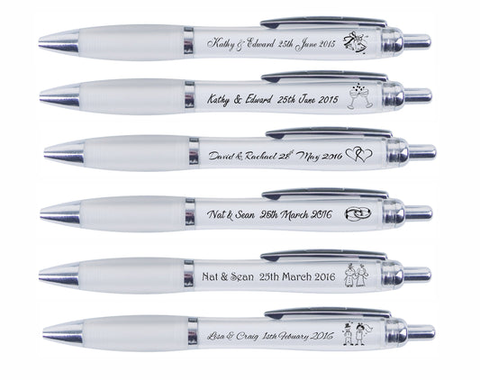 Personalised Printed Wedding Pens